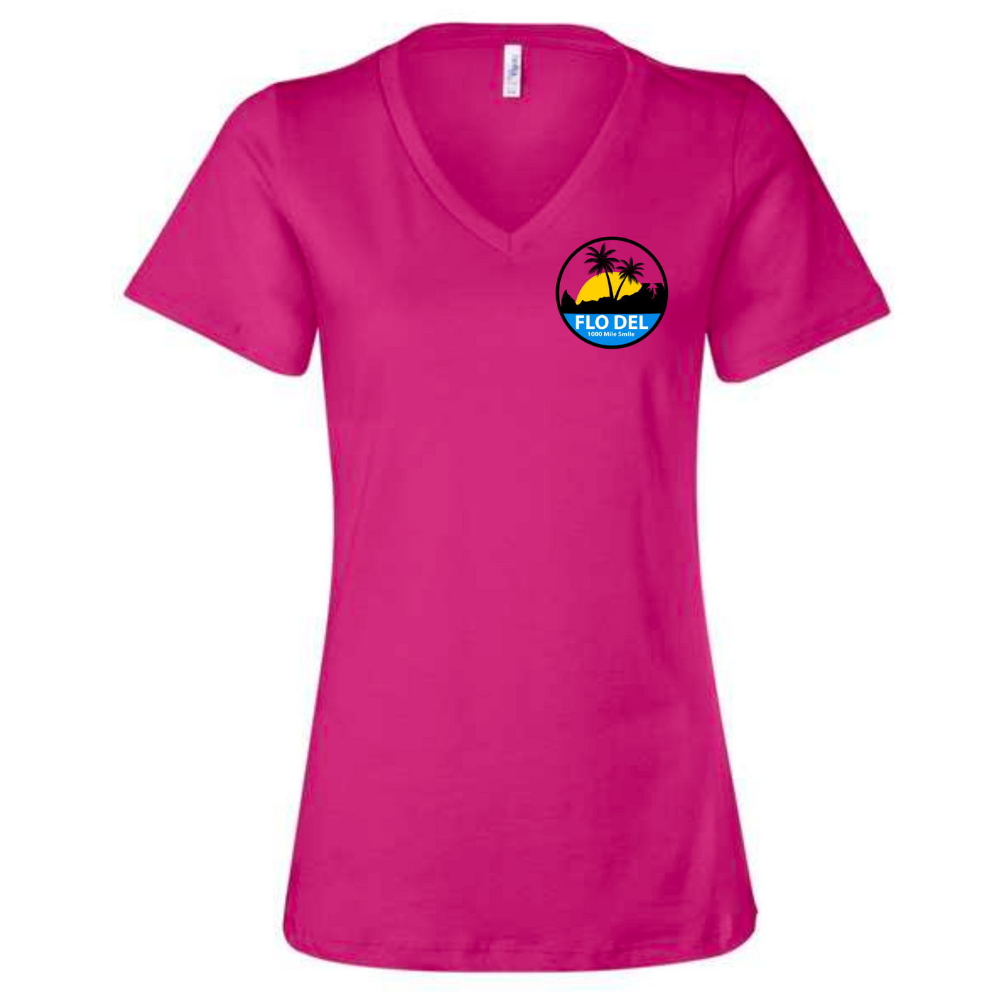 FLO DEL New Logo Women's V-Neck Relaxed Fit Tee, Short Sleeve | 2 Colors