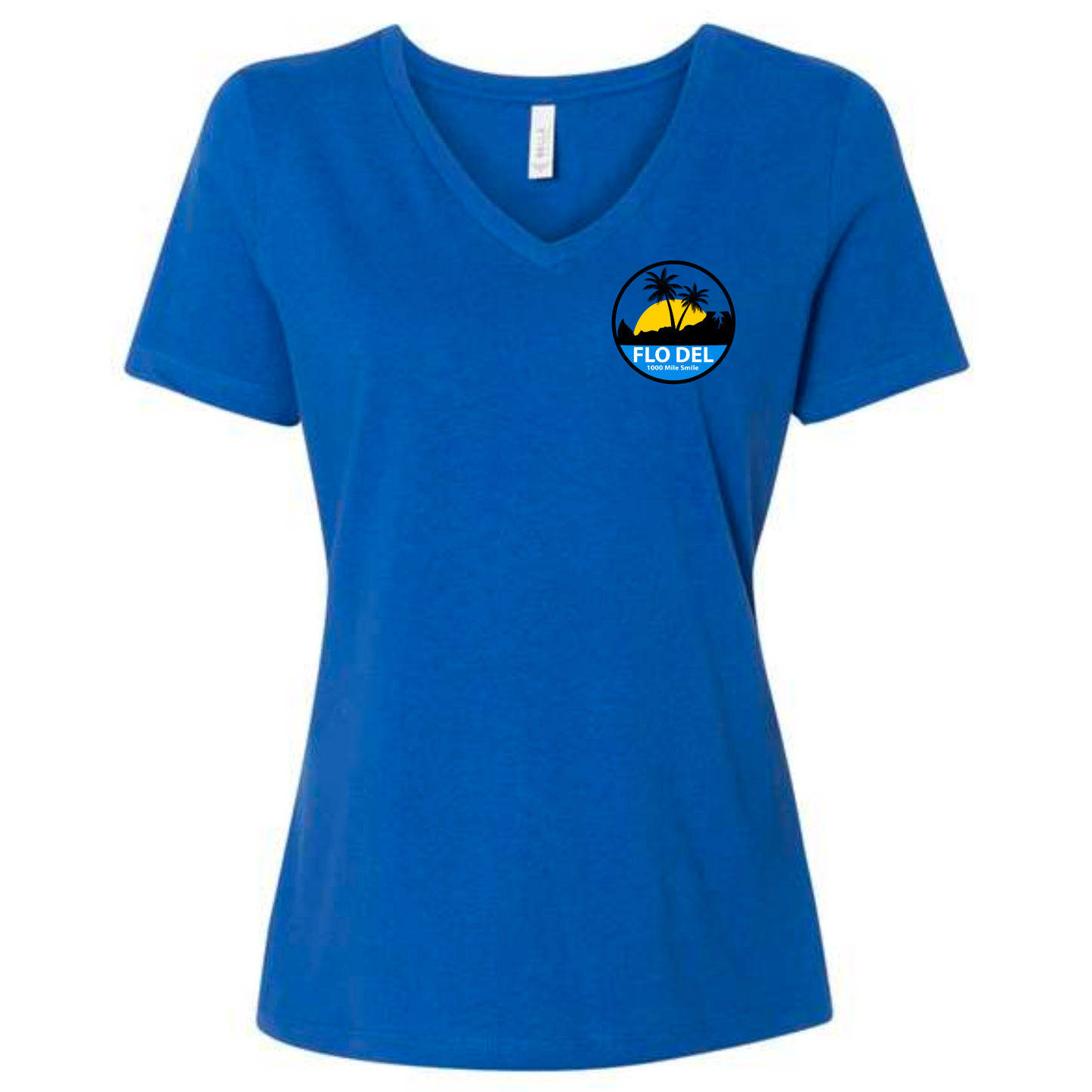 FLO DEL New Logo Women's V-Neck Relaxed Fit Tee, Short Sleeve | 2 Colors