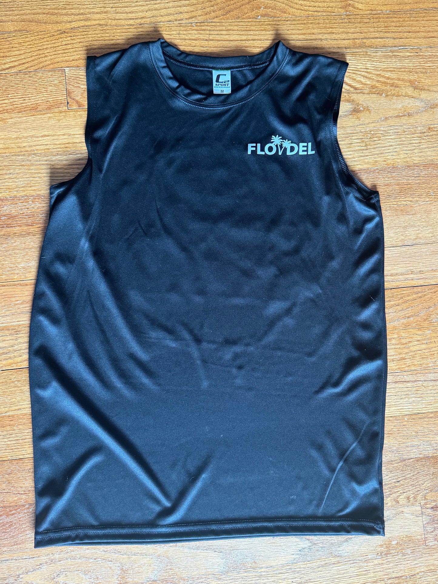 FLO DEL NEW! Logo Unisex C2 Sport Dry Fit Sleeveless Top | Black