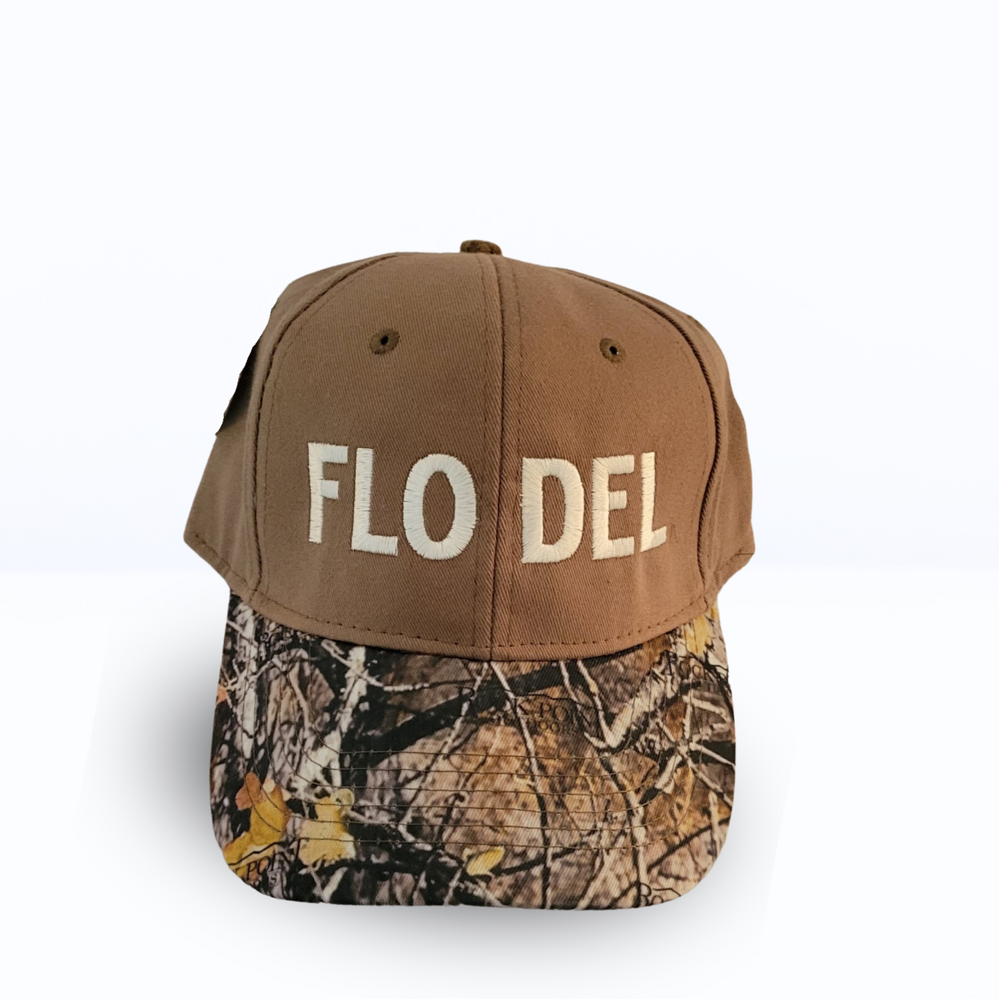 FLO DEL Camo Brim Hat w/ Velcro Back | 4 Colors